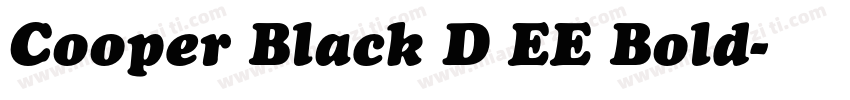 Cooper Black D EE Bold字体转换